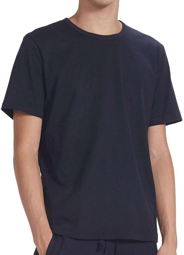 Vista 2 Camiseta Masculina Hering 299 Ax7-Marinho