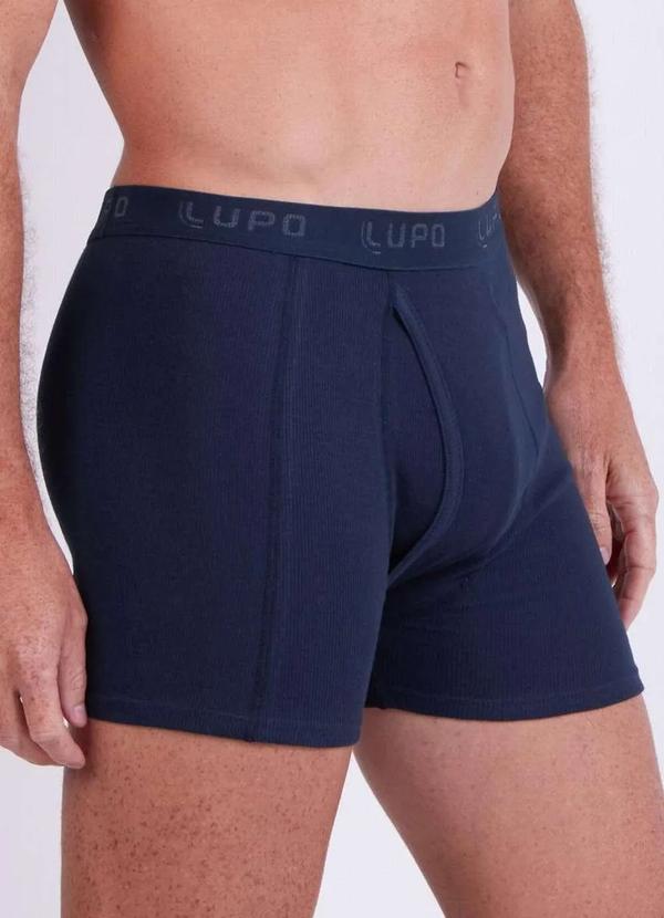 Vista 2 Cueca Boxer Lupo com Abertura 660-002 2800-Marinho Lupo