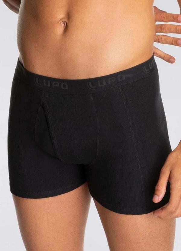 Vista 2 Cueca Boxer Lupo com Abertura 660-002 999-Preta Lupo