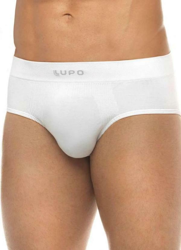 Vista 2 Cueca Slip Lupo 681-001 1110-Branca Lupo