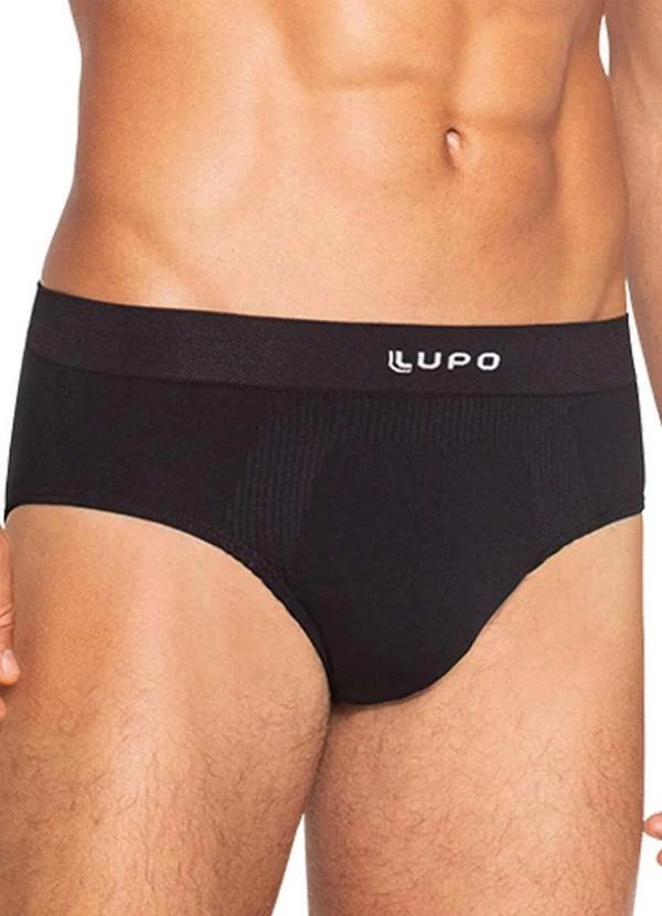 Vista 2 Cueca Slip Lupo 681-001 9990-Preta Lupo