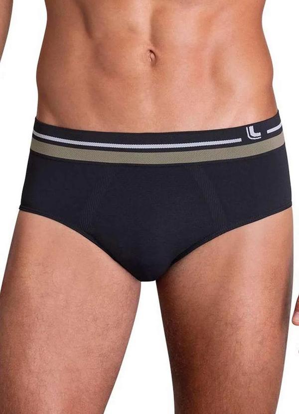 Cueca Slip Lupo 732-002 9990-Preto