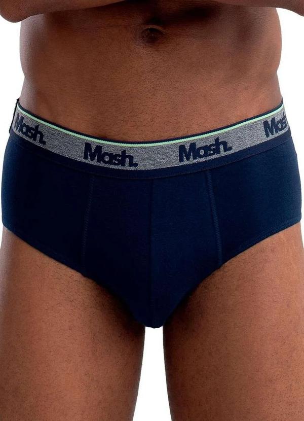Vista 2 Cueca Slip Mash 173.09 Az08-Azul-Marinho MASH