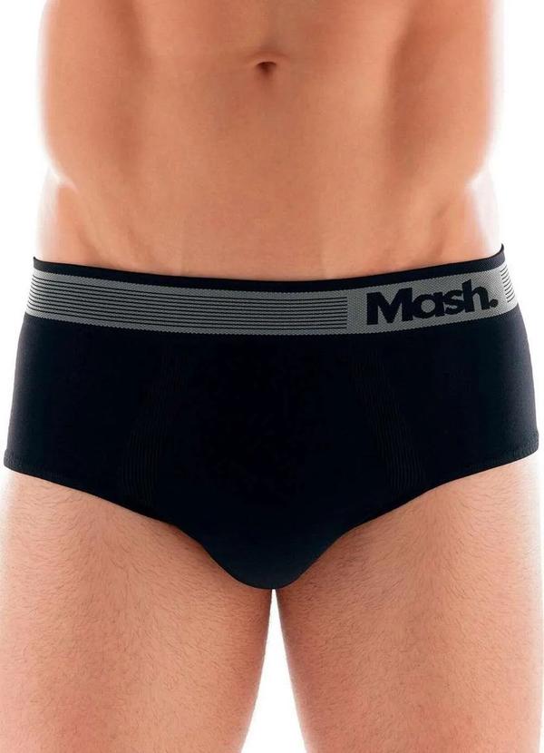 Vista 2 Cueca Slip Mash 713.02 Pt00-Preto MASH