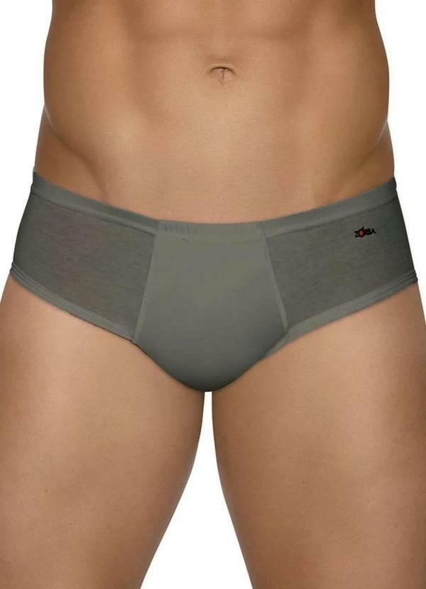 Cueca Slip Zorba 172 com Abertura 100-Chumbo