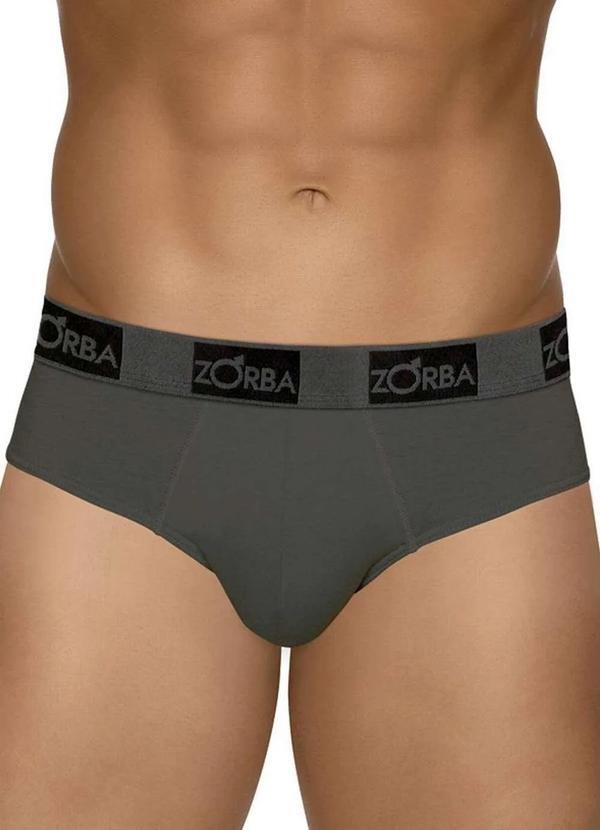 Cueca Slip Cinza Zorba 716