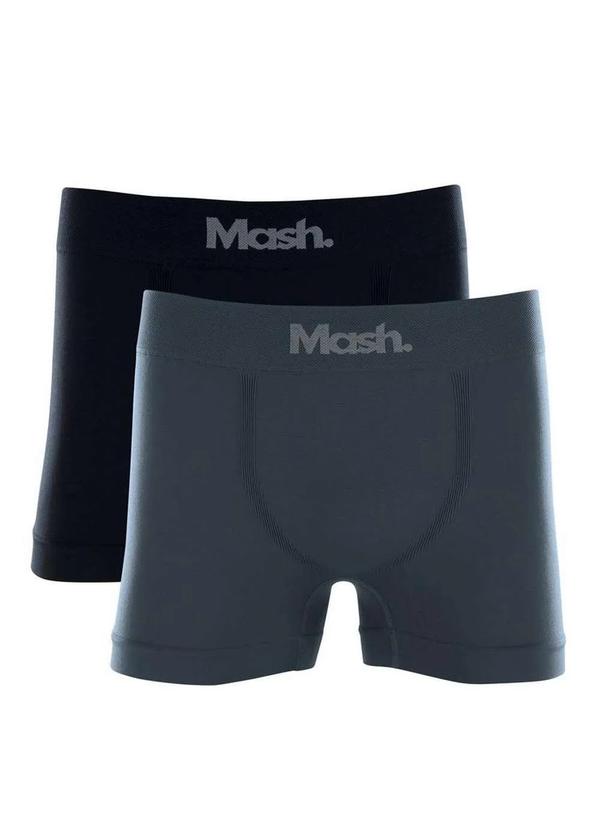 Vista 2 Kit/2 Cueca Boxer Mash 711.01 Pt01-Preto/Cinza MASH