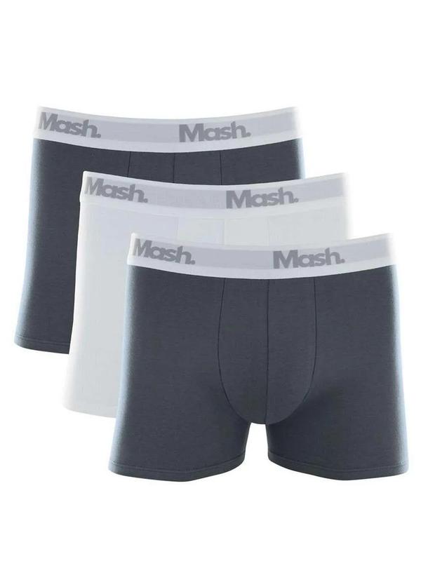 Vista 2 Kit/3 Cueca Boxer Mash 110.16 Cz02-Cinza/Branco/Cinza MASH