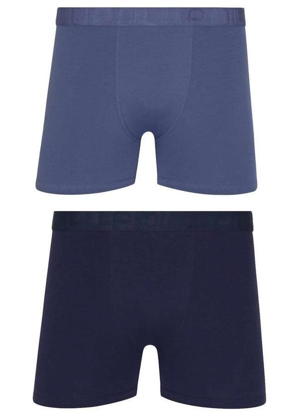 Vista 2 Kit com 2 Cuecas Boxer Lupo 784-088 0904-Azul-Marinho Lupo