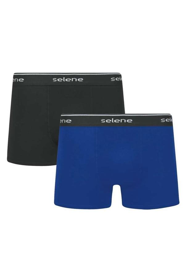 Vista 2 Kit com 2 Cuecas Boxer Selene 11450-001 993-Preto-Royal SELENE