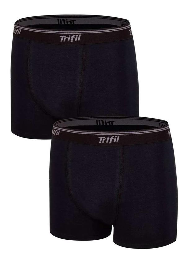 Vista 2 Kit com 2 Cuecas Boxer Trifil Qe 5326 0014-Preto/Preto TRIFIL