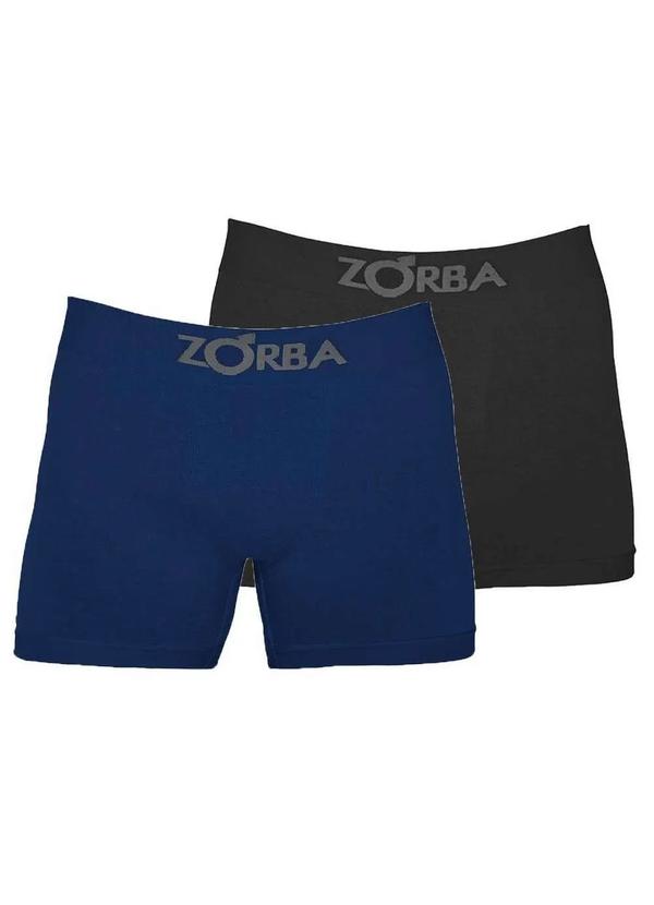 Vista 2 Kit com 2 Cuecas Boxer Zorba 781 Colorido 15-Preto Zorba