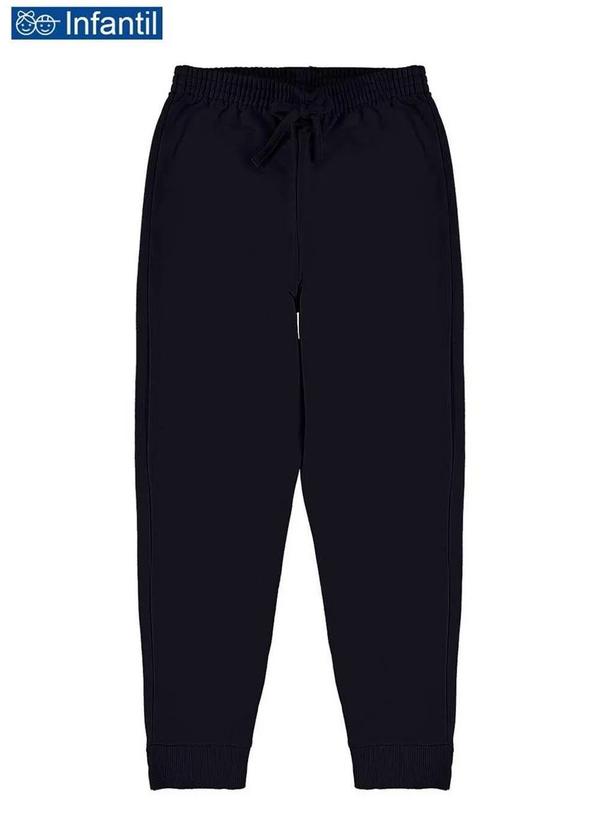 Vista 2 Calça Infantil Menina Moletom Malwee 1000109666 00004-Preto Malwee