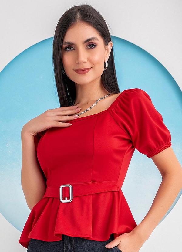 Blusa Vermelho em Malha