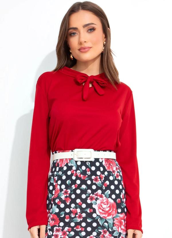 Blusa Vermelho em Malha