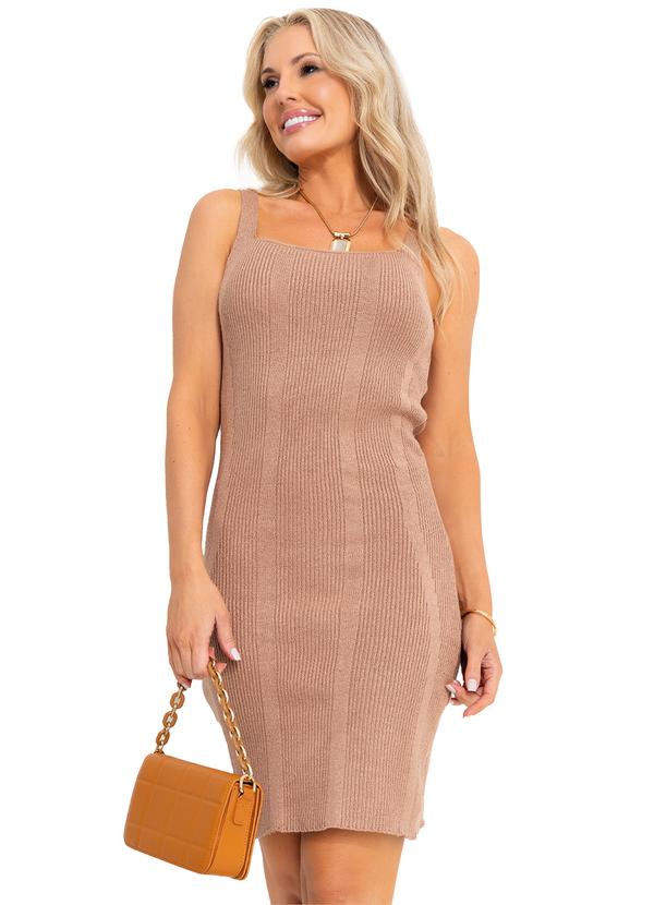 Vestido Bege em Tricô