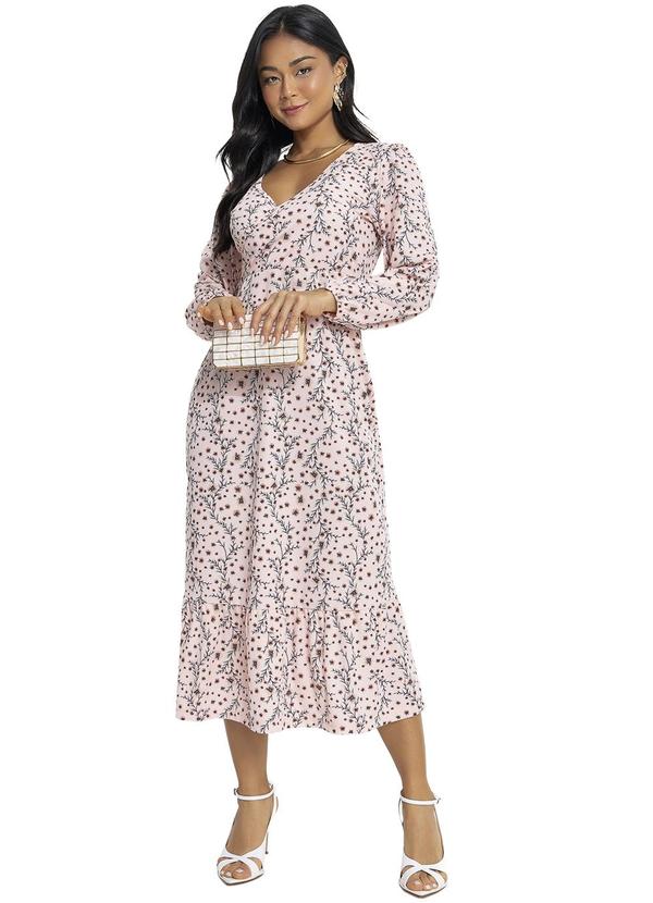 Vista 2 Vestido Floral Delicado em Malha Rosalie Rosalie