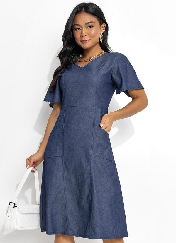 Vista 2 Vestido Jeans Médio em Jeans Leve Rosalie Rosalie