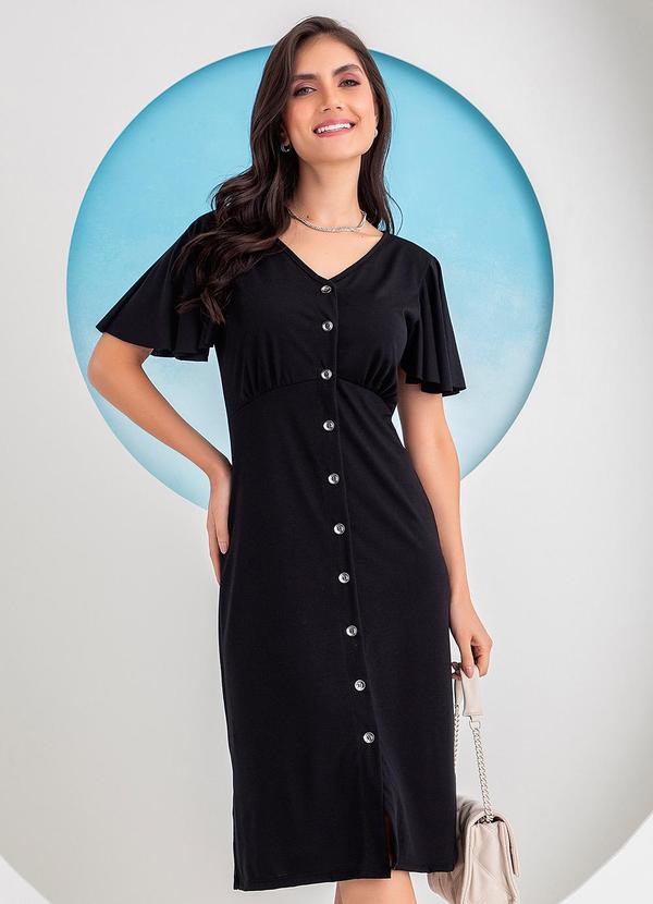 Vestido Preto em Poliviscose