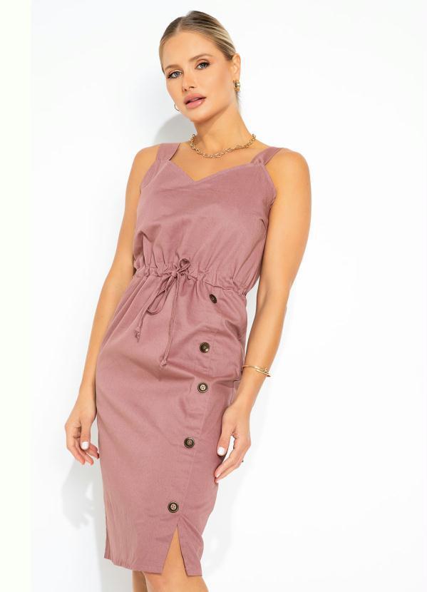 Vista 2 Vestido Rosa com Alças Rosalie Rosalie