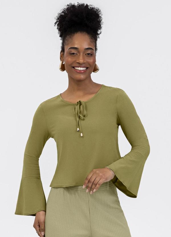 Bata em Viscose Verde