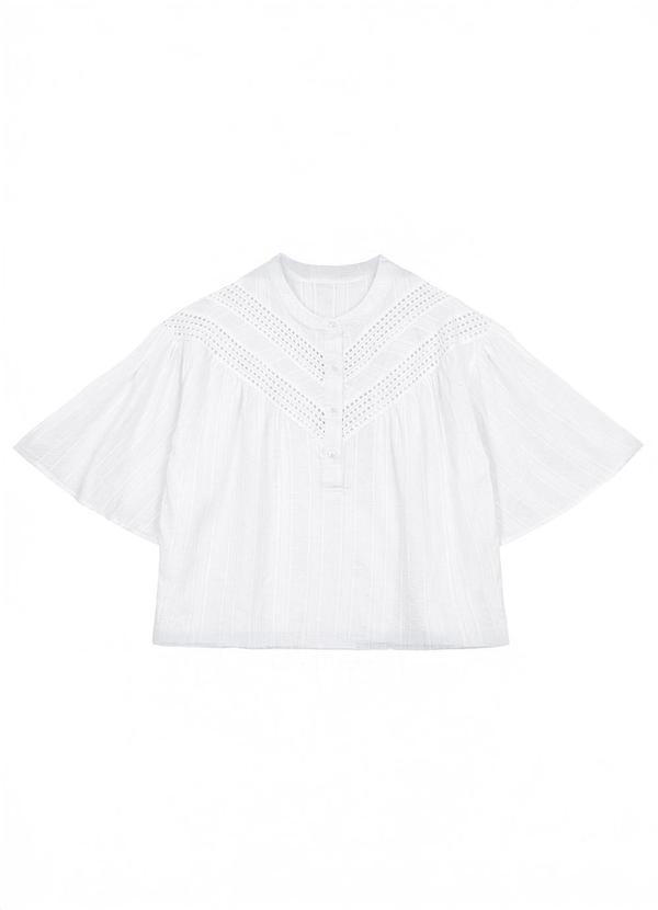 Blusa Bata em Algodão Branco