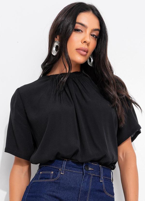 Vista 2 Blusa em Viscose Preto Colcci Colcci