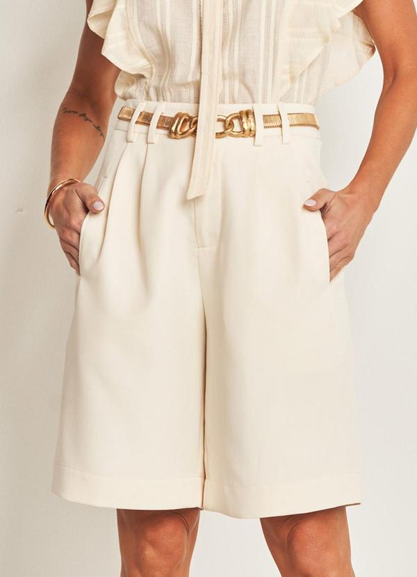 Bermuda Alfaiataria Comfy Branco