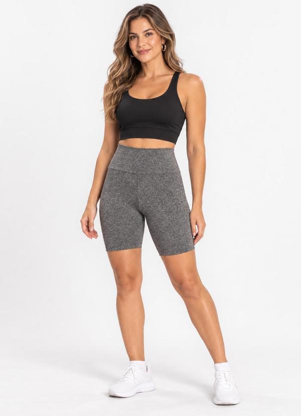 Bermuda Ciclista Feminina Básica Academia Cinza
