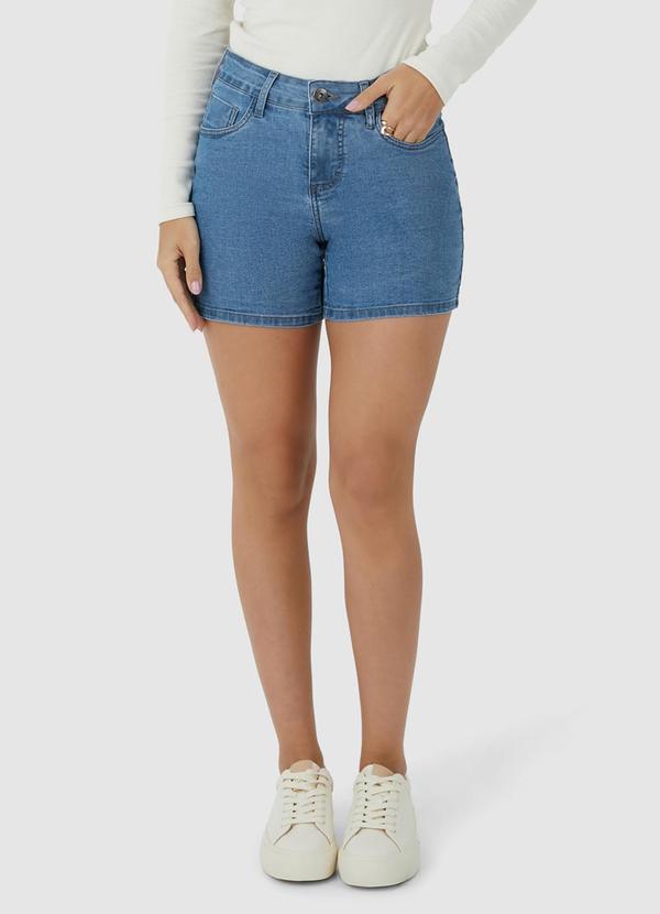 Bermuda Feminina Comfort em Jeans Azul
