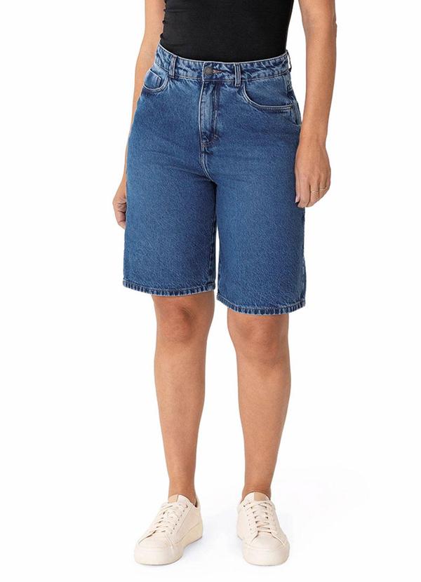Bermuda Jorts Jeans Cintura Alta Azul