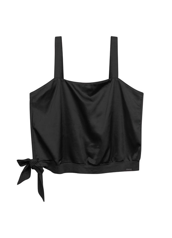 Vista 2 Regata Feminina com Amarracão Preto Marialícia Marialícia