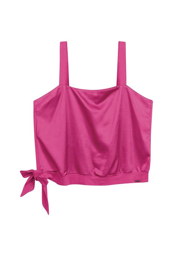 Vista 2 Regata Feminina com Amarracão Rosa Marialícia Marialícia