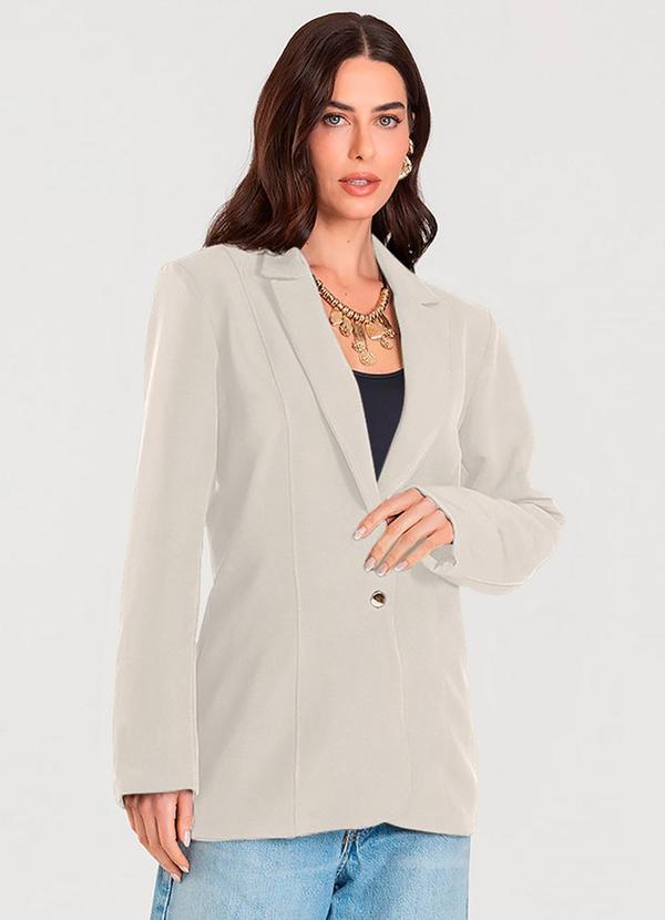 Blazer Alfaiataria Ferminino Bege