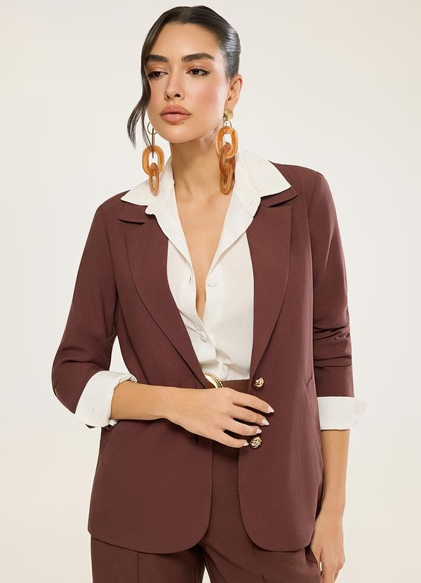 Blazer Alfaiataria Marrom Escuro