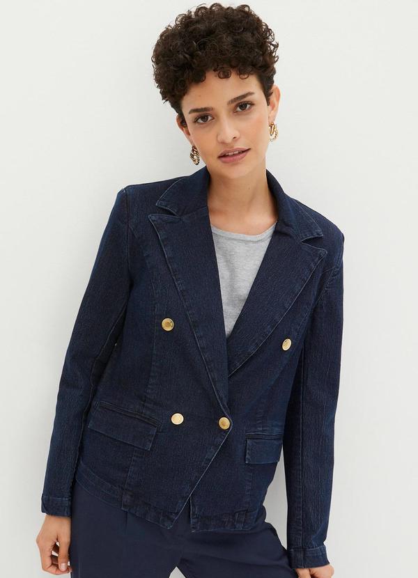 Vista 2 Blazer Azul Escuro em Jeans bonprix bonprix