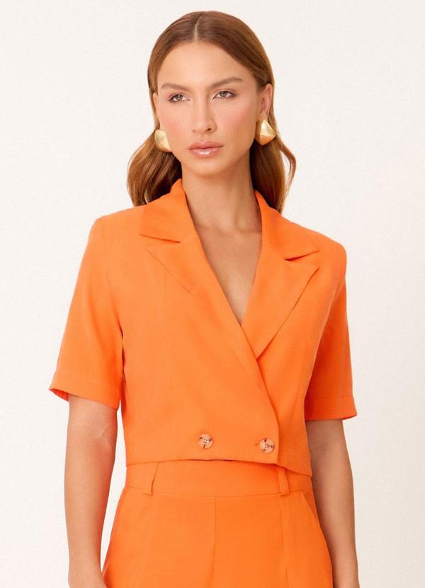 Vista 2 Blazer Curto Laranja Carlota Costa Carlota Costa
