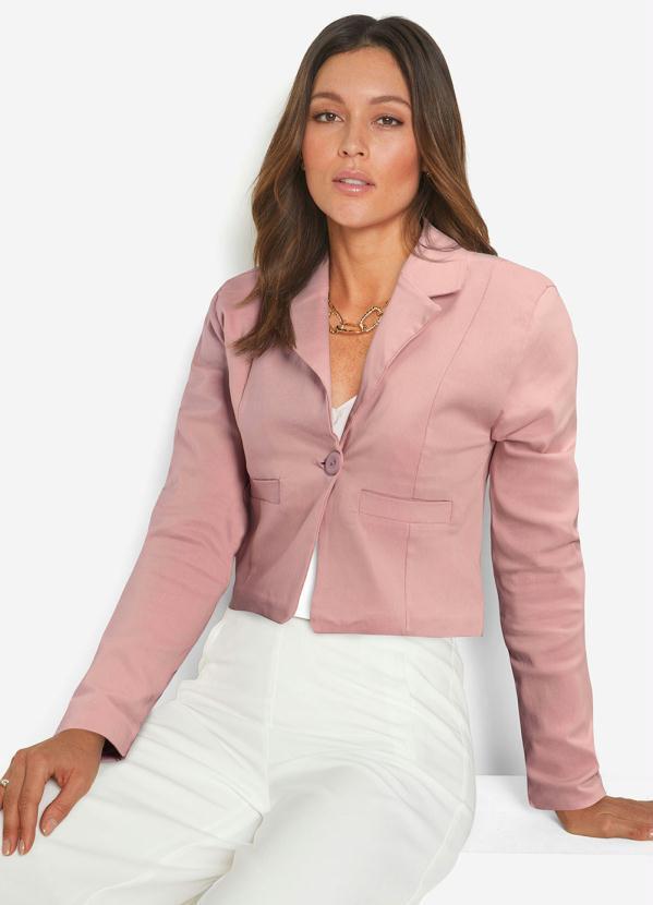 Vista 2 Blazer Curto Rosa bonprix bonprix