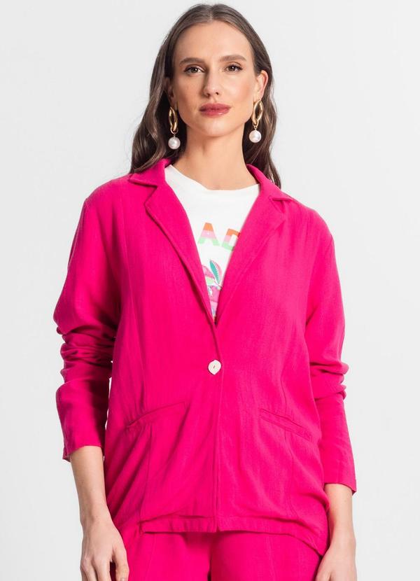 Vista 2 Blazer de Linho Strong Feminino Rosa Endless Endless