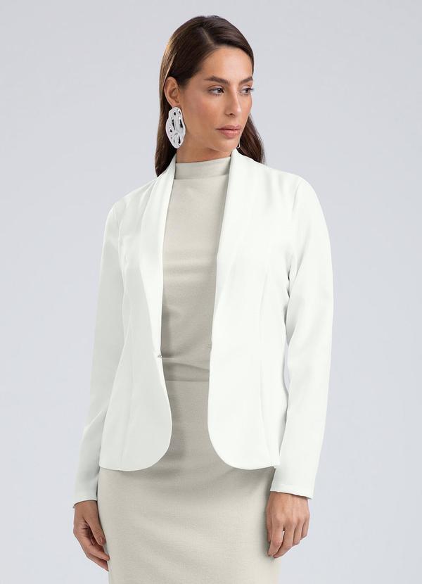 Blazer em Alfaiataria Gris Off-White