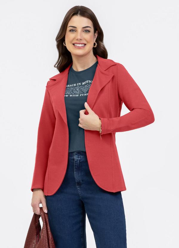 Blazer em Moletom Vermelho