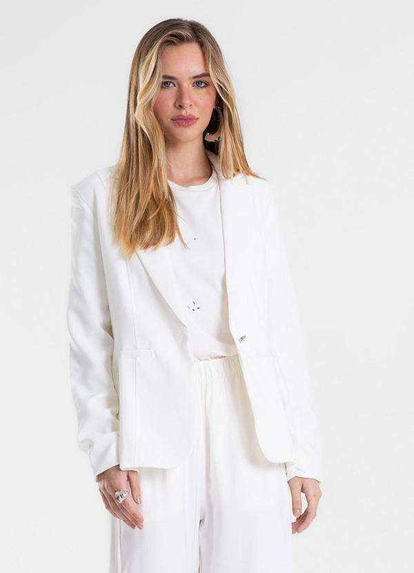 Blazer Feminino Alfaiataria Bege