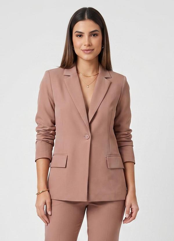 Blazer Feminino Alfaiataria Marrom