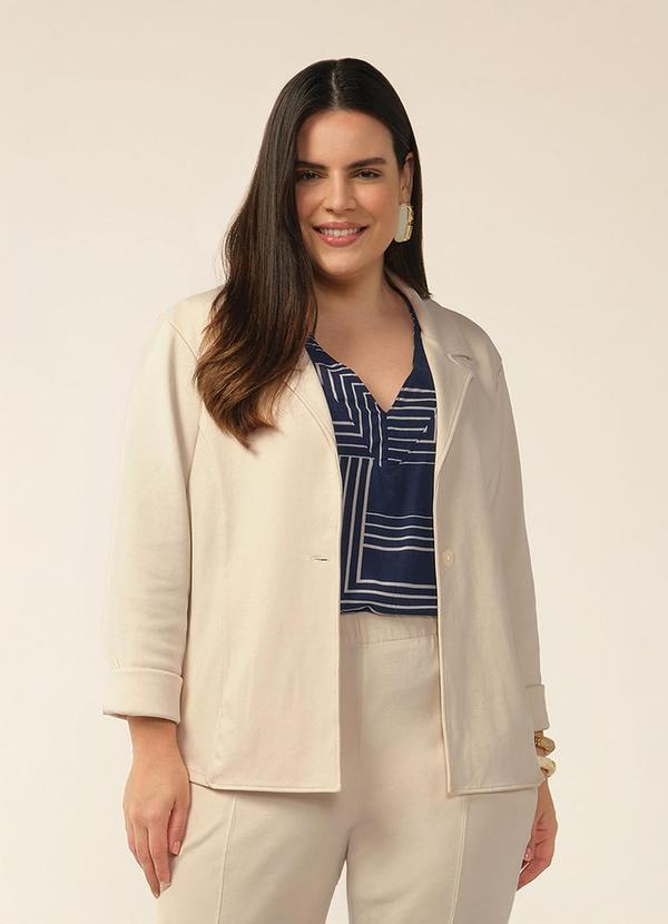 Blazer Feminino Estruturado Bege