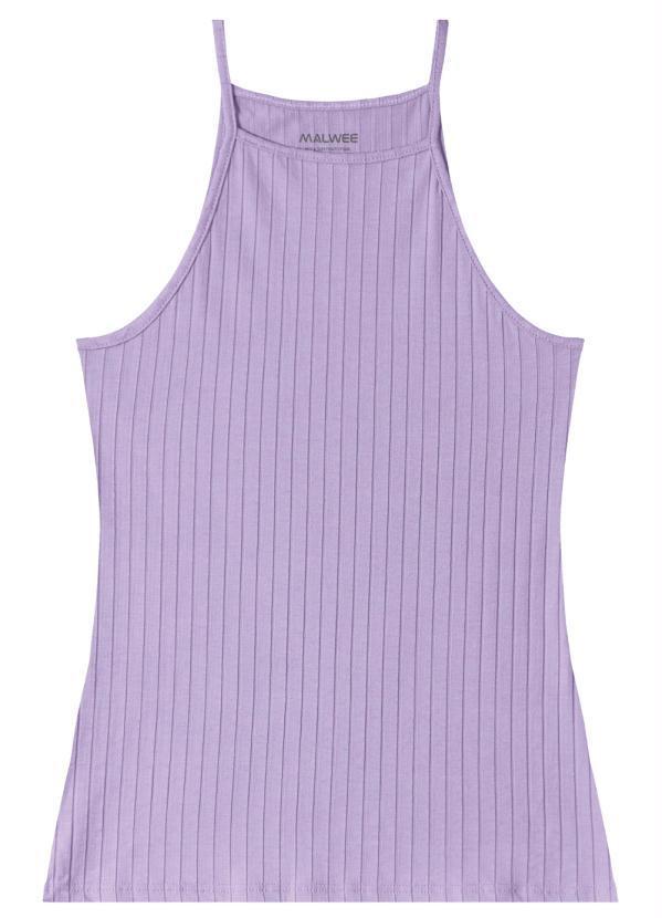 Vista 2 Blusa Cavada Canelada Lilás Malwee Malwee