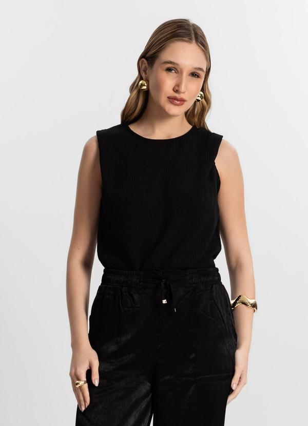Blusa Crepe Feminina Preto