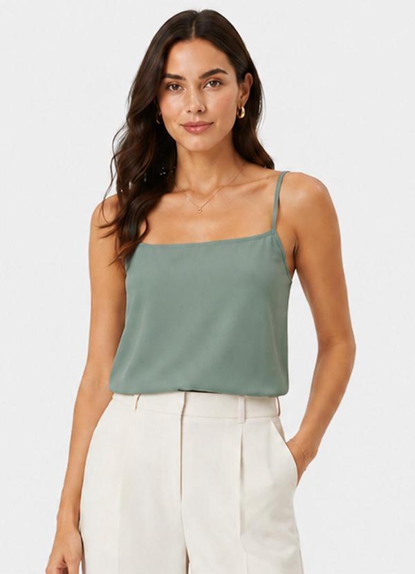 Blusa de Alça Feminina Malha Chanty Verde