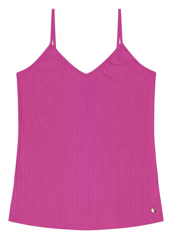 Blusa de Alça Feminina Ribana Canelada Roxo