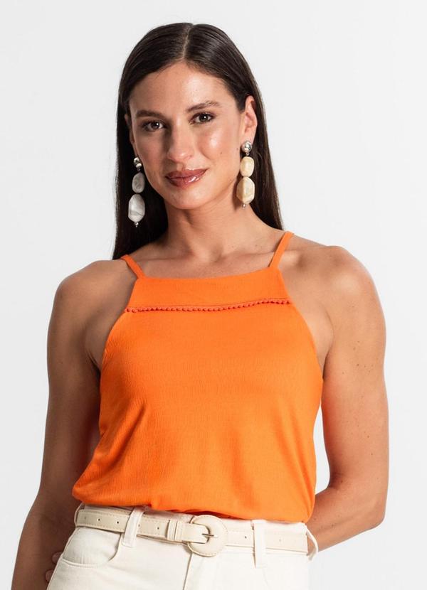 Blusa de Alça Feminina Laranja