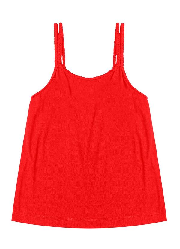 Vista 2 Blusa de Alça Feminina Visco Maquinetada Laranja Endless Endless
